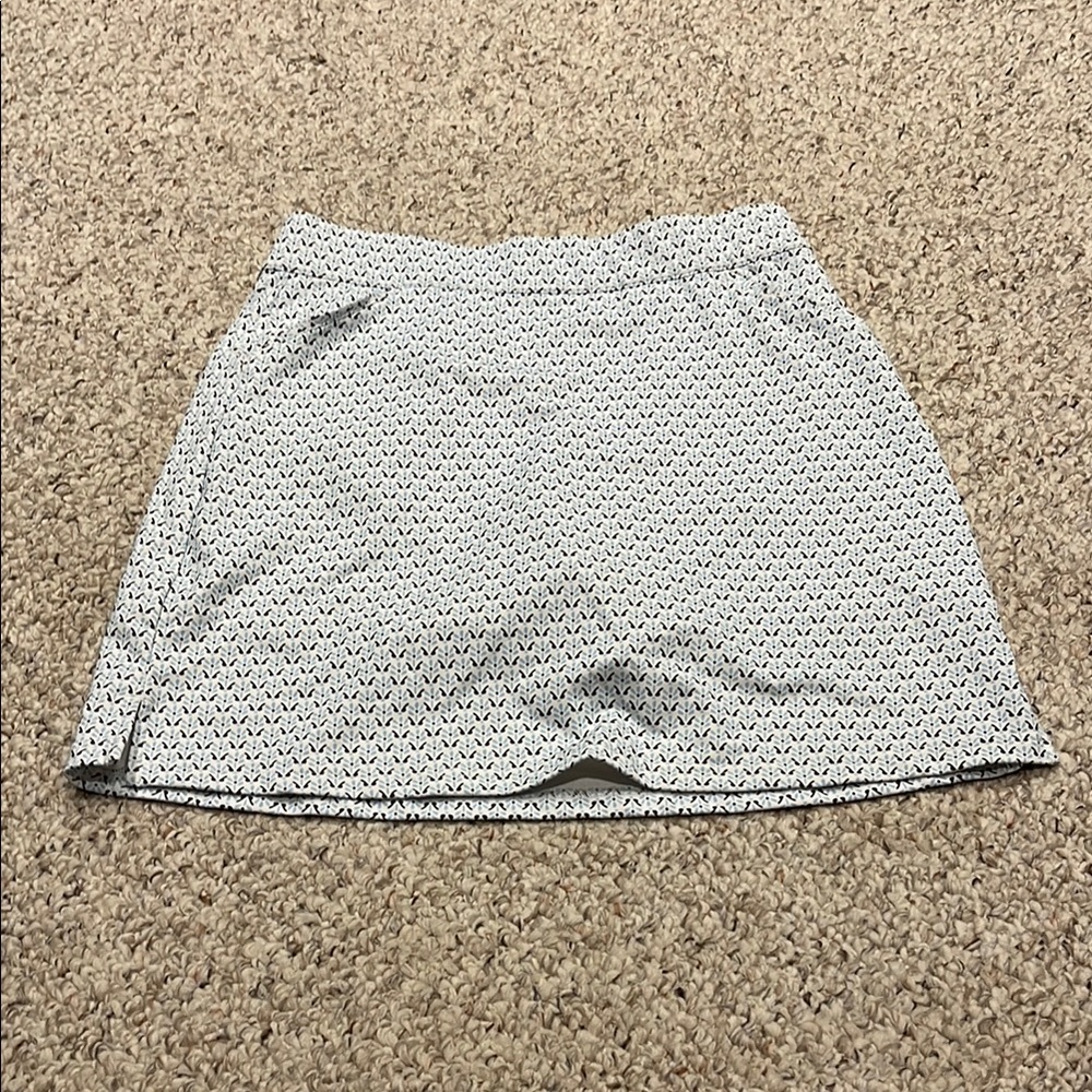 Peter Millar White and Black Patterned Skirt